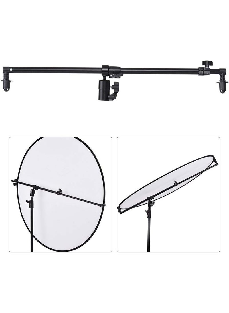 eWINNER 360 Degree Swivel Head Reflector Holder Photography Telescopic Reflector Holder Extendable Boom Arm Swivel with Adjustable 0.66-1.2 meters for Product & Portrait Photography - Image 3